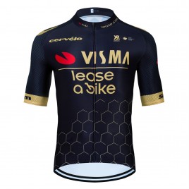 Maillot vélo équipe pro VISMA Lease a Bike 2025 Aero Mesh Black