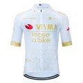 Maillot vélo équipe pro VISMA Lease a Bike 2025 Aero Mesh Blanc