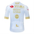 Maillot vélo équipe pro VISMA Lease a Bike 2025 Aero Mesh Blanc