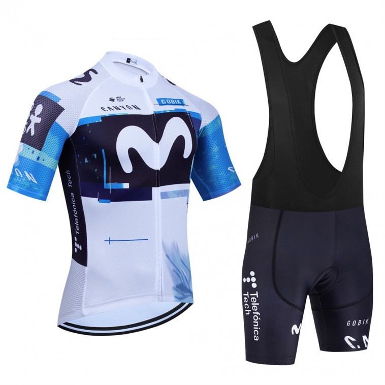 Ensemble cuissard vélo et maillot cyclisme équipe pro MOVISTAR 2025 Aero Mesh