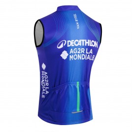 Gilet vélo coupe-vent sans manche DECATHLON AG2R 2025
