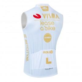 Gilet vélo coupe-vent sans manche VISMA Lease a Bike 2025 Blanc