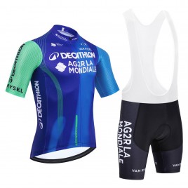 Ensemble cuissard vélo et maillot cyclisme équipe pro DECATHLON AG2R 2025 Aero Mesh