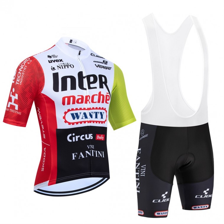 Ensemble cuissard vélo et maillot cyclisme équipe pro Intermarché - WANTY 2025 Aero Mesh