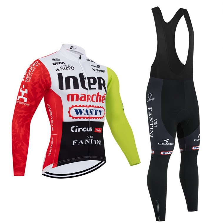 Ensemble cuissard vélo et maillot cyclisme hiver pro Intermarché - WANTY 2025
