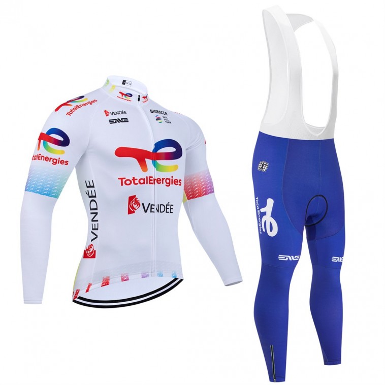 Ensemble cuissard vélo et maillot cyclisme hiver pro TOTALENERGIES 2025