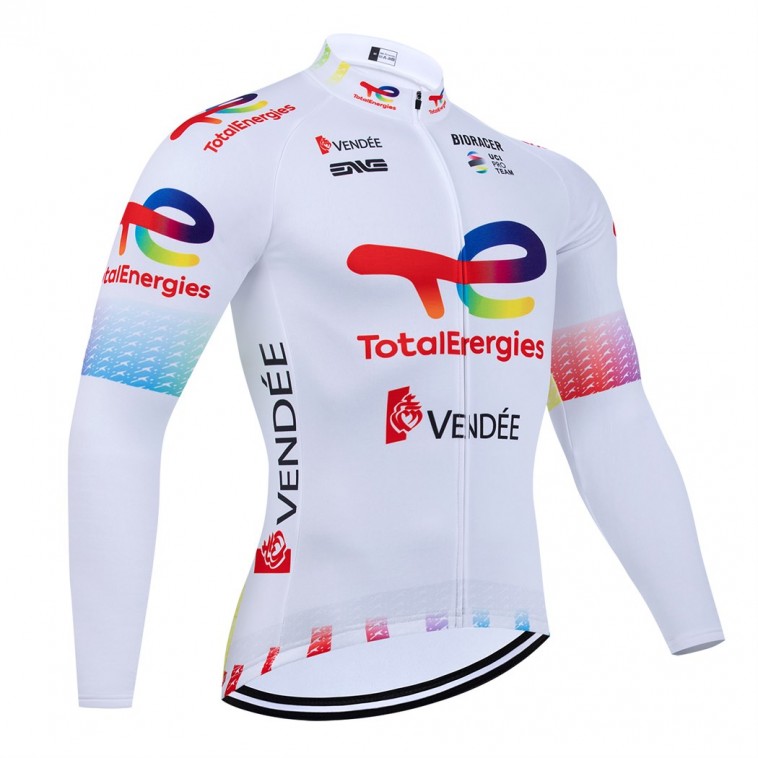 Maillot vélo hiver équipe pro TOTALENERGIES 2025