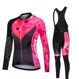 Ensemble cuissard vélo et maillot cyclisme long femme Mieyco