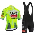 Ensemble cuissard vélo et maillot cyclisme équipe pro UAE Team Emirates - XRG TDF-Editon Race Fluo 2025 Aero Mesh