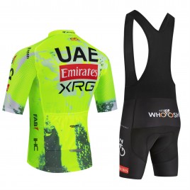 Ensemble cuissard vélo et maillot cyclisme équipe pro UAE Team Emirates - XRG TDF-Editon Race Fluo 2025 Aero Mesh