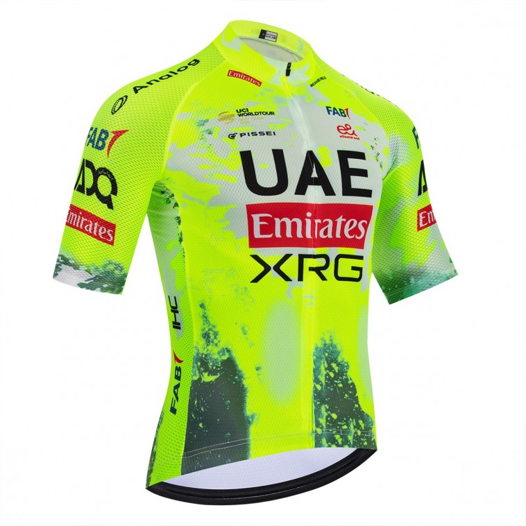 Maillot vélo équipe pro UAE Team Emirates - XRG TDF-Editon Race Fluo 2025 Aero Mesh