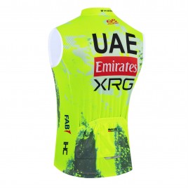Gilet vélo coupe-vent sans manche UAE Team Emirates - XRG TDF-Editon Race Fluo 2025