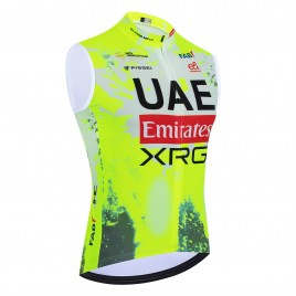 Gilet vélo coupe-vent sans manche UAE Team Emirates - XRG TDF-Editon Race Fluo 2025