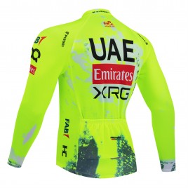 Maillot vélo hiver équipe pro UAE Team Emirates - XRG TDF-Editon Race Fluo 2025