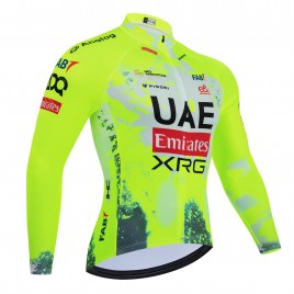 Maillot vélo hiver équipe pro UAE Team Emirates - XRG TDF-Editon Race Fluo 2025