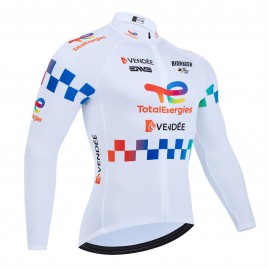 Maillot vélo hiver équipe pro TOTALENERGIES Tour de France 2025