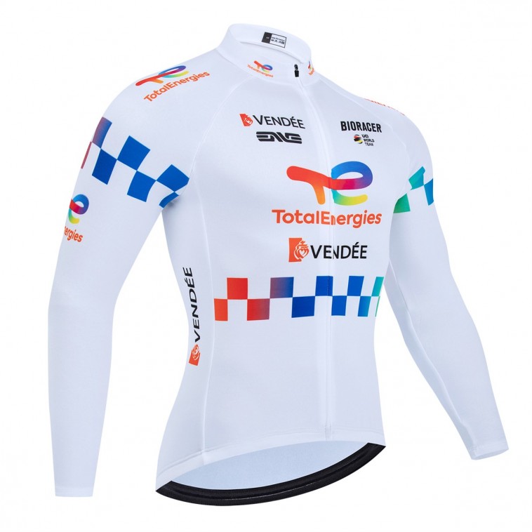 Maillot vélo hiver équipe pro TOTALENERGIES Tour de France 2025