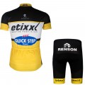 Ensemble cuissard vélo et maillot cyclisme équipe pro Etixx Quick Step jaune