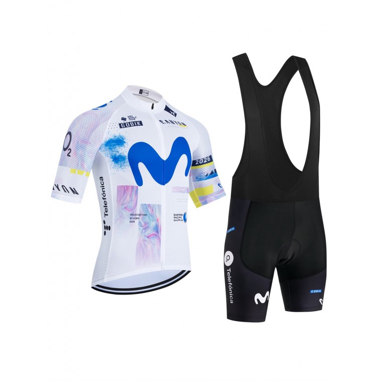 Ensemble cuissard vélo et maillot cyclisme équipe pro MOVISTAR 2026 Aero Mesh