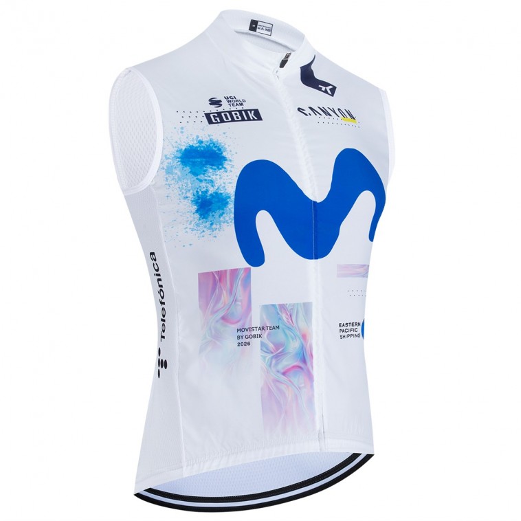 Gilet vélo coupe-vent sans manche MOVISTAR 2026
