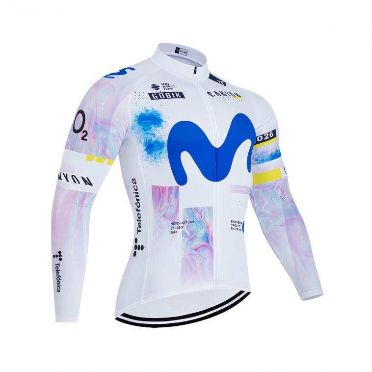 Maillot vélo hiver équipe pro MOVISTAR 2026