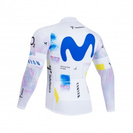 Maillot vélo hiver équipe pro MOVISTAR 2026