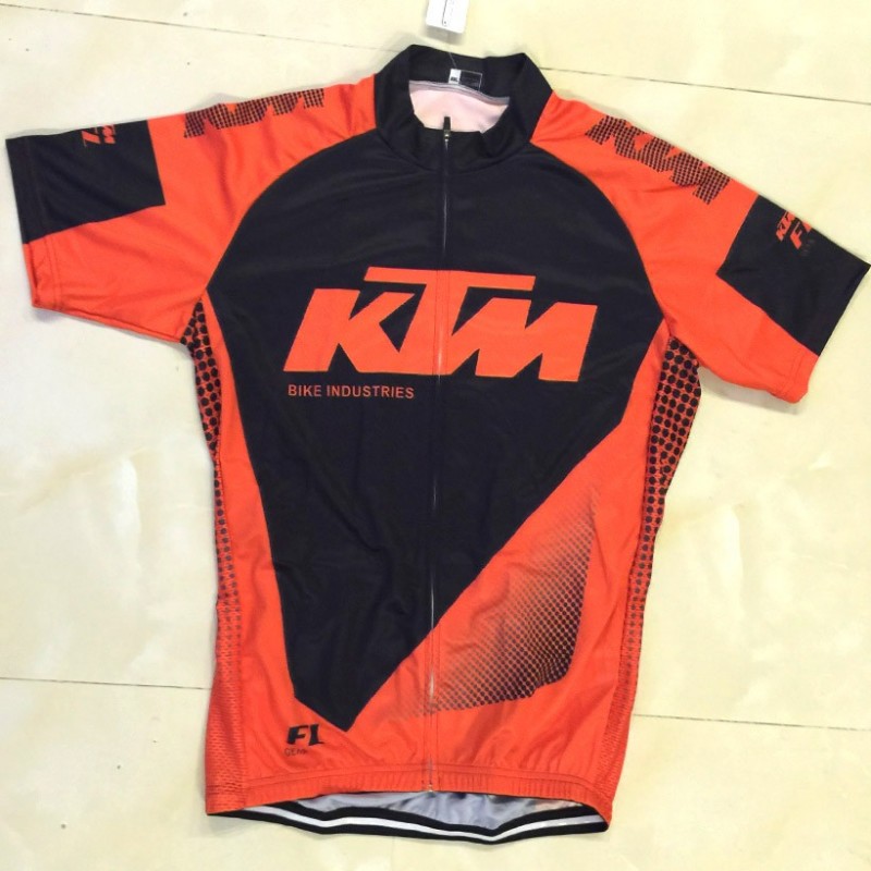 Ensemble cuissard vélo et maillot cyclisme hiver équipe pro KTM