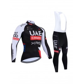 Ensemble cuissard vélo et maillot cyclisme hiver équipe pro UAE Team Emirates – XRG 2026 Black