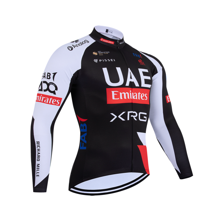 Maillot vélo hiver équipe pro UAE Team Emirates – XRG 2026 Black