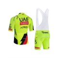Ensemble cuissard vélo et maillot cyclisme équipe pro UAE Team Emirates – XRG 2026 Aero Mesh Fluo