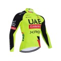 Maillot vélo hiver équipe pro UAE Team Emirates – XRG 2026 Fluo