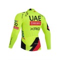 Maillot vélo hiver équipe pro UAE Team Emirates – XRG 2026 Fluo