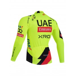 Maillot vélo hiver équipe pro UAE Team Emirates – XRG 2026 Fluo