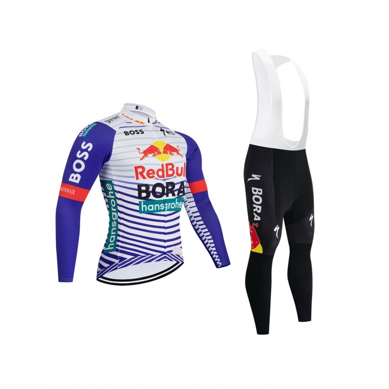 Ensemble cuissard vélo et maillot cyclisme hiver équipe pro RED BULL - BORA - HANSGROHE 2026