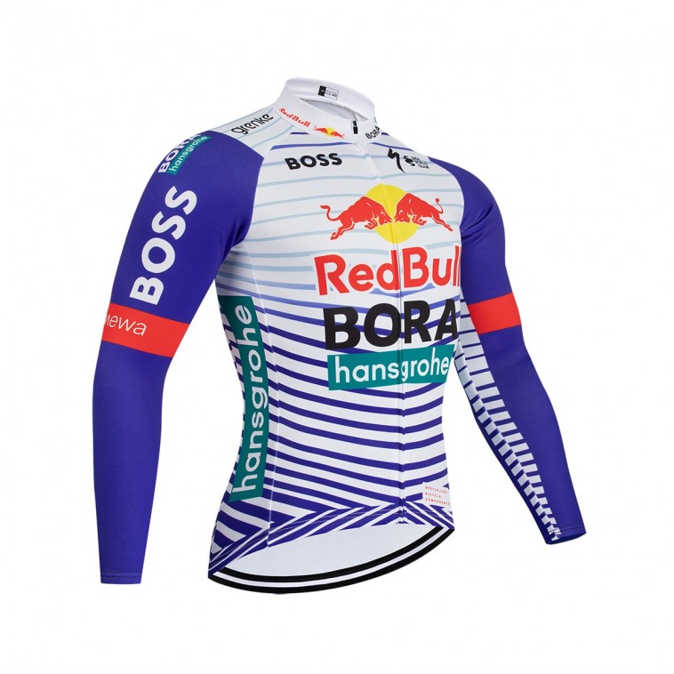 Maillot vélo hiver équipe pro RED BULL - BORA - HANSGROHE 2026