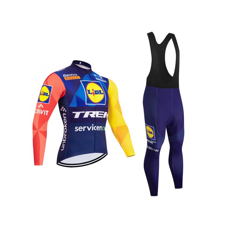 Ensemble cuissard vélo et maillot cyclisme hiver équipe pro LIDL TREK 2026
