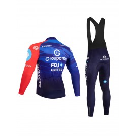 Ensemble cuissard vélo et maillot cyclisme hiver équipe pro GROUPAMA FDJ 2026