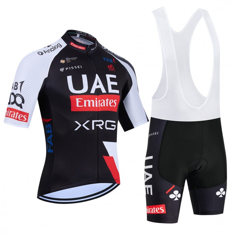 Ensemble cuissard vélo et maillot cyclisme équipe pro UAE Team Emirates – XRG 2026 Aero Mesh Black