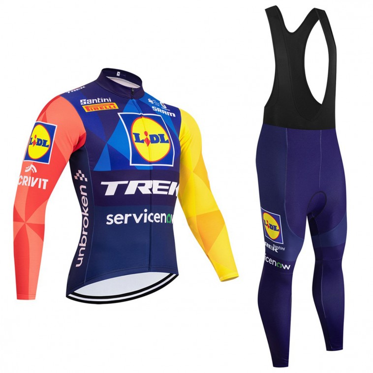 Ensemble cuissard vélo et maillot cyclisme hiver équipe pro LIDL TREK 2026