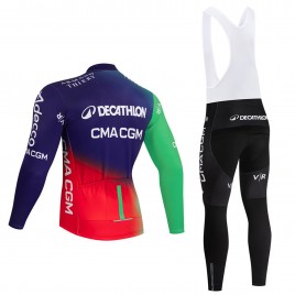 Ensemble cuissard vélo et maillot cyclisme hiver équipe pro DECATHLON 2026