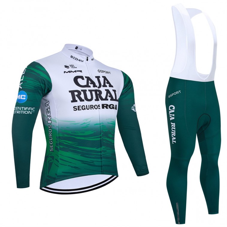 Ensemble cuissard vélo et maillot cyclisme hiver équipe pro CAJA RURAL Seguros RGA 2026