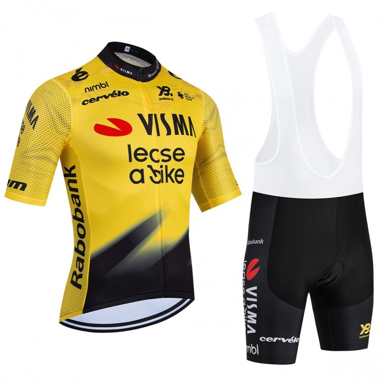 Ensemble cuissard vélo et maillot cyclisme équipe pro VISMA Lease a Bike 2026 Aero Mesh