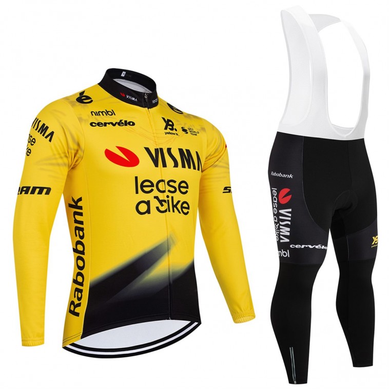 Ensemble cuissard vélo et maillot cyclisme hiver équipe pro VISMA Lease a Bike 2026