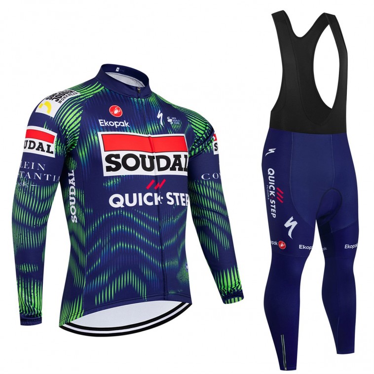 Ensemble cuissard vélo et maillot cyclisme hiver équipe pro SOUDAL QUICK-STEP 2026