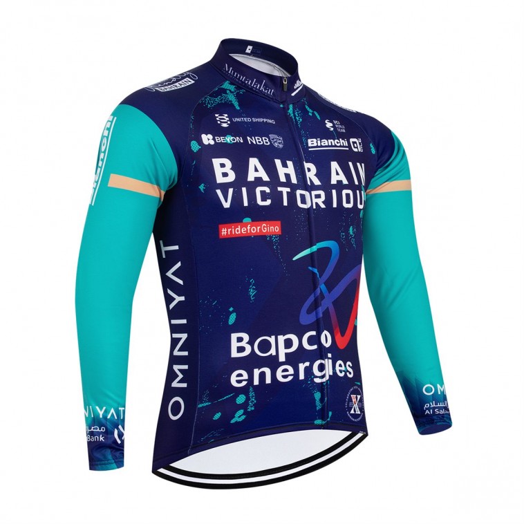Maillot vélo hiver équipe pro BAHRAIN VICTORIOUS 2026