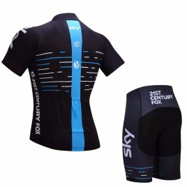 Ensemble cuissard vélo et maillot cyclisme équipe pro SKY sans bretelles