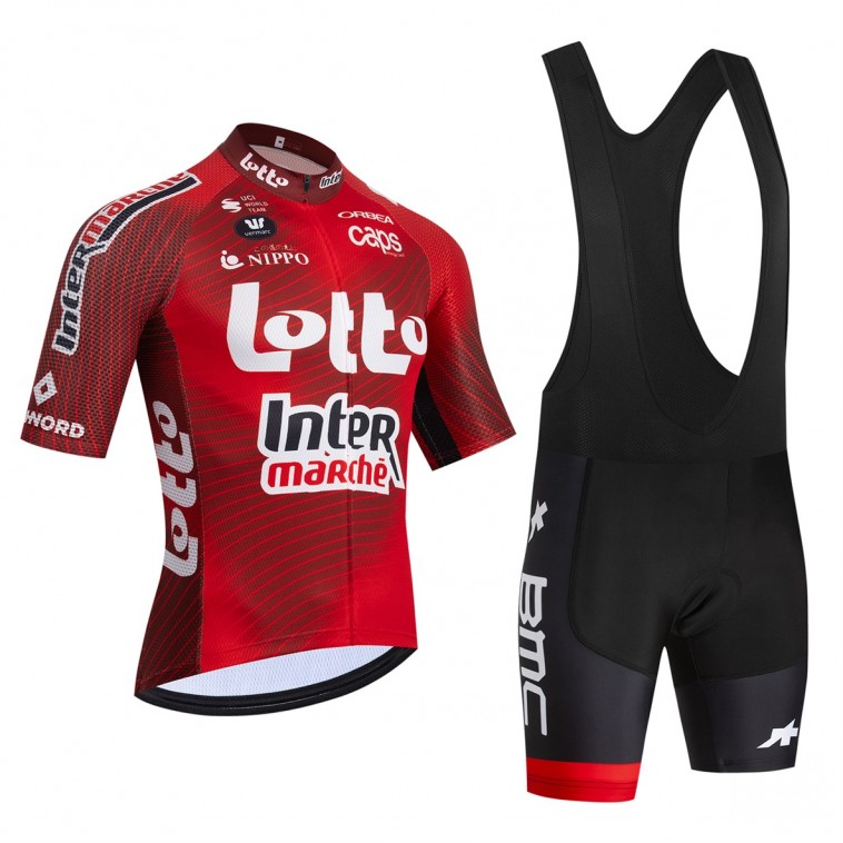 Ensemble cuissard vélo et maillot cyclisme équipe pro LOTTO Intermarché 2026 Aero Mesh