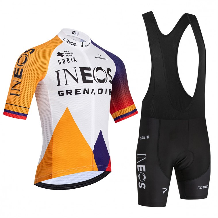 Ensemble cuissard vélo et maillot cyclisme équipe pro INEOS Champion de Colombie 2026 Aero Mesh