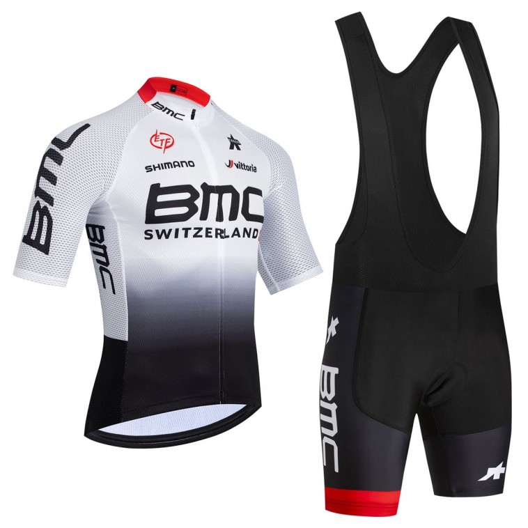 Ensemble cuissard vélo et maillot cyclisme équipe pro BMC Suisse 2026 Aero Mesh