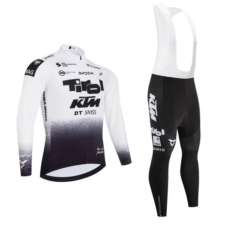 Ensemble cuissard vélo et maillot cyclisme hiver équipe pro TIROL KTM 2026